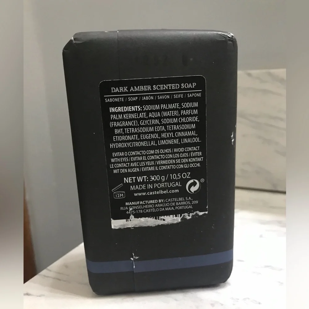 Castelbel Ltd Editions Men’s Grooming Dark Amber Luxury Bar.